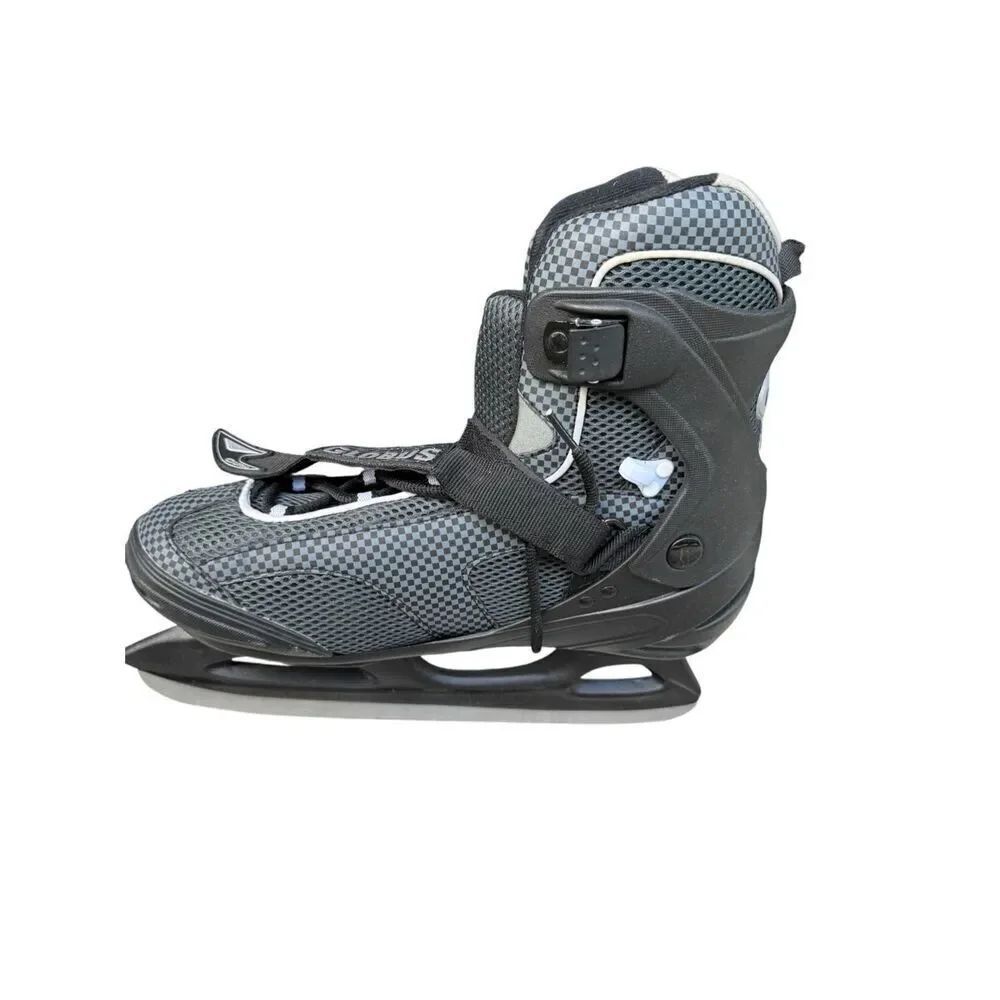 Globus Size 46 Recreational Ice Skates Hockey Black Gray Performance Quick-LS